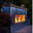Firegear Outdoors LED Kalea Bay 36 Inches Linear Outdoor Fireplace | OFP-36LECO-NLED In Use