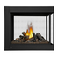 Napoleon Ascent 43 Inches Multi-View Direct Vent Peninsula Gas Fireplace with Log Set -BHD4PNA