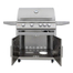 Blaze LTE 32" Gas Grills Head with Spring Assisted Hood with Cart Open Doors