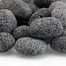 Tumbled Small Gray Lava Stones Close Up View