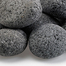 Tumbled Large Gray Lava Stones Close Up View