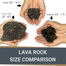 Small Black Lava Rocks Different Sizes