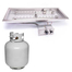 HPC H-Burner FPPK Series Push-Button Ignition Small Tank Fire Pit Insert | TOR-FPPKxxXxx-H-FLEX-LP-ST Burner