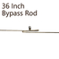 36 inch steel bypass rod for fireplace mesh curtains