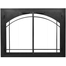 Carolina Arched Zero Clearance Fireplace Doors in Textured Black