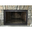 Phoenix Masonry Fireplace Door in Rustic Black with Contemporary Handles 4 Sided No Draft