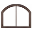 Arched Legend Fireplace Door With Window Pane Design Top Right Corner Detail