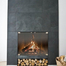 Vanguard Thinline Masonry Fireplace Door - setting