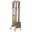 Traditional Fireplace Tool Set In Burnished Bronze