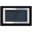 Broadway Reveal zero clearance fireplace door with Satin Black main frame and Brushed Nickel door frame