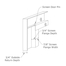 Heirloom masonry fireplace door frame profile - rear view