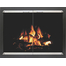 Affinity Masonry Fireplace Door shown with Black main frame and Brushed Nickel Door Stiles