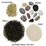 Included Shore Fire Kit is a mixture of sand, vermiculite, glass and rocks