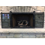 Hudson Cable Roller Sliding Masonry Fireplace Door in Rustic Black