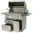 Solaire Cart Mount Grill shown with drawers and rotisserie