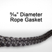 5/16" black graphite impregnated rope gasket for wood stoves.