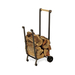 Forged Steel Wood Cart In Vintage Iron Finish