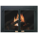 Supreme Seal Ceramic Glass Masonry Fireplace Door in Black