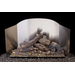 Real Fyre Traditional Fireback in Satin Stainless Steel