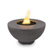37" Sienna Concrete Gas Fire Pit in Chestnut Finish