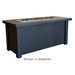 Livia 55 Inch Linear Outdoor Gas Fire Table Graphite Finish