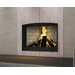 Valcourt Frontenac Wood Fireplace with Arched Masonry Trim and Classic Moulded Brick Panels