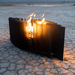 The Mobius Fire Sculpture Metal Black Powder Coat