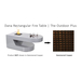 The Outdoor Plus Dana Rectangular Hammered Copper Fire Table