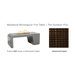 The Outdoor Plus Maywood Rectangular Hammered Copper Fire Table