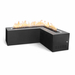 The Outdoor Plus Whitney L-Shaped Powder Coated Metal Fire Table