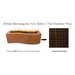 The Outdoor Plus Billow Rectangular Hammered Copper Fire Pit