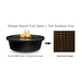 The Outdoor Plus Tempe Round Hammered Copper Fire Pit