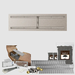 Firegear 48" to 52" SRW/Paver Kits Linear H Flat Match Throw Ignition Stainless Steel Series | LOF