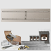 Firegear 60" to 64" SRW/Paver Kits Linear H Flat Match Throw Ignition Stainless Steel Series | LOF