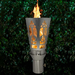 Wide Mosaic Torch Style Stainless Steel Gas Tiki Torch Head