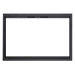 Stiletto Zero Clearance Fireplace Door in Rustic Black with Simplicity handles