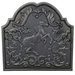 Horse Fireback Black Cast Iron 15" High x 15 1/2" Wide FB-H