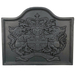 Dagan Lion Fireback Black Cast Iron 18" High x 22" Wide FB-L