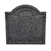 Dagan Medallion Fireback Black Cast Iron 19 1/2" High x 19 1/2" Wide FB-MD