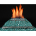 Alterna Ventless FireGlitter Set Witt Black Burner Set 20 Inch, Select Glass Color: Blue Green Glass [GN20-BG]