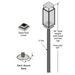 Deck Mount Kit - Post, Base, and Cover Included