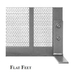 Brushed Stainless Steel Arched Contemporary Fireplace Screen, Select Feet Style: Flat