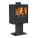 Farringdon 12 Wood Burning Stove by Arada, Optional Accessories: Farringdon 16 Pedestal Stand - Grey