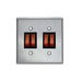 Double Switch Gang 2 Zones: 2 To 8 Heaters [JM-0202-TS]