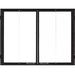 Black Glass Bi-fold Door {DFG4042BK}