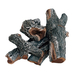 6 Pieces Charred Black with Exposed Brown Accents New Oak Concrete Log Set [L-NO-6084]
