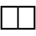 Black Door Set Rectangle {DVDB2CBL}