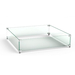 Large Square Glass Wind Guard 28”w x 28”d x 6¾”h