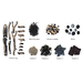 RUSTIC 14 Piece Deluxe Media Set - Includes 14 logs, stones,  pebbles, black fireglass and embers {DESIGN-MEDIA-14PCE}