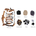 DRIFTWOOD 15 Piece Deluxe Media Set - Includes 15 logs, stones, pebbles, black fireglass and embers {DESIGN-MEDIA-15PCE}